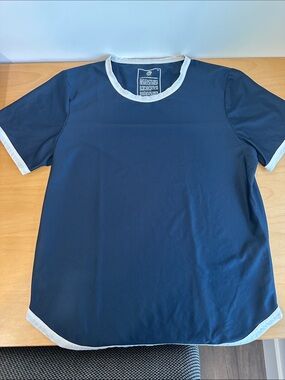 Men's YMR Track Club Navy Short Sleeve Ringer Tee with White Trim